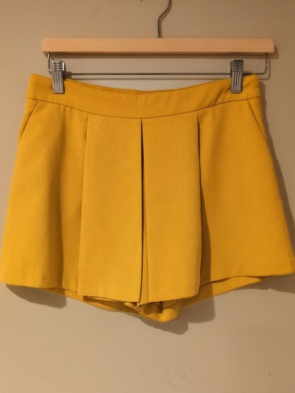 Pleated Mustard Yellow Women’s Skort - Elegant Everyday Style
